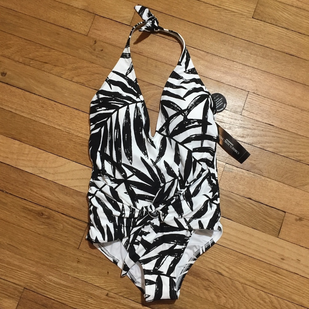 NEW Carmen Marc Valvo Swimsuit One Piece Floral